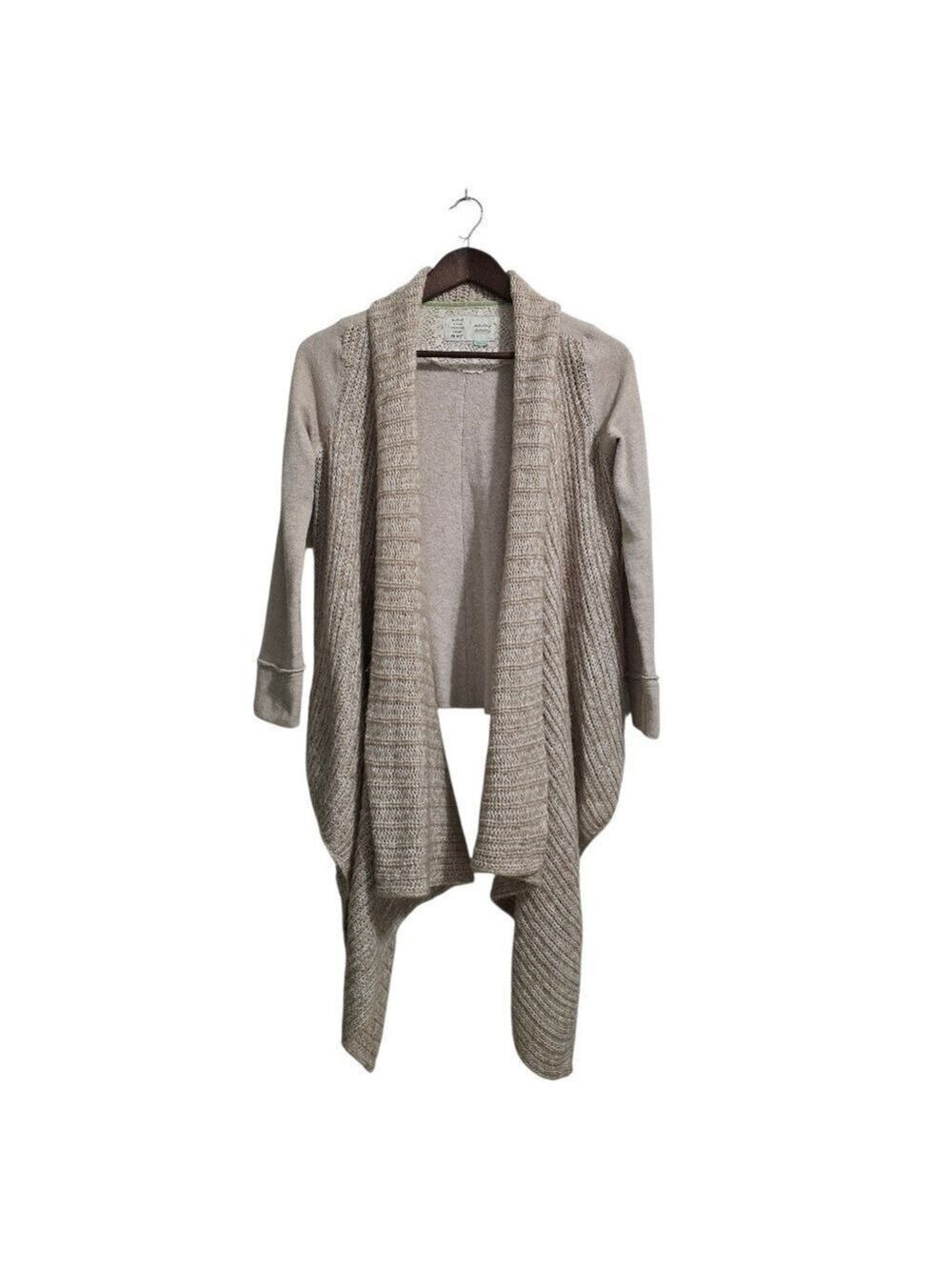 Anthropologie Saturday/Sunday Cascado Open Waterfall Knit Angora Cardigan Sz XSP